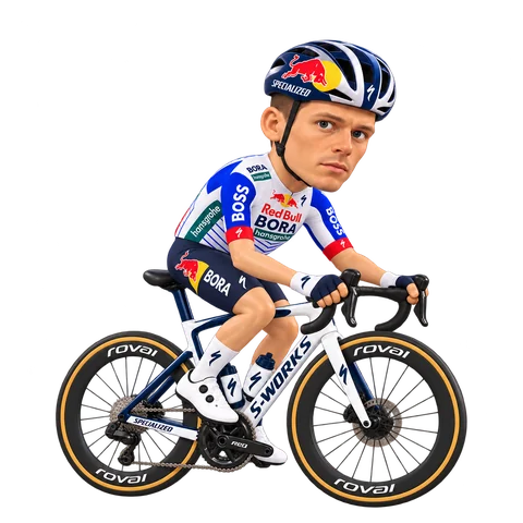 Illustration de Aleksandr Vlasov dans la tenue 2026 de Red Bull–BORA–hansgrohe