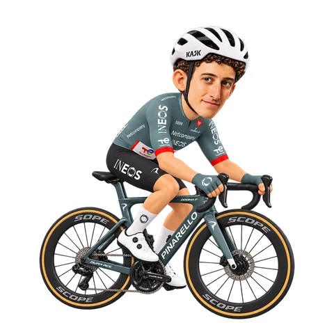 Illustration von Ben Turner im 2026er Trikot von Netcompany INEOS