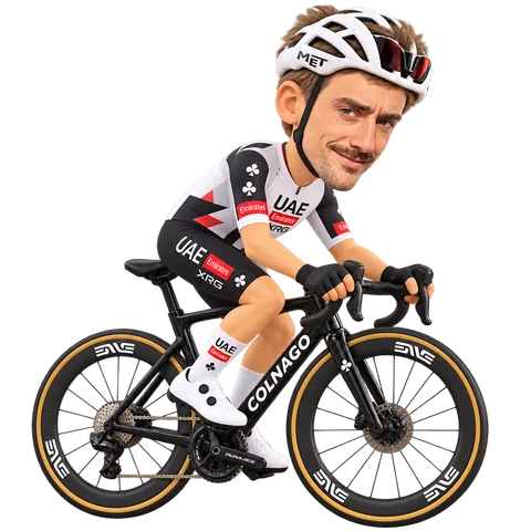 Illustration von Brandon McNulty im 2026er Trikot von UAE Team Emirates-XRG