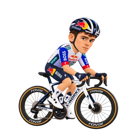 Illustration de Callum Thornley dans la tenue 2026 de Red Bull–BORA–hansgrohe