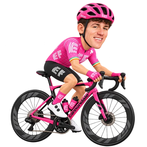 Illustration von Darren Rafferty im 2026er Trikot von EF Education-EasyPost