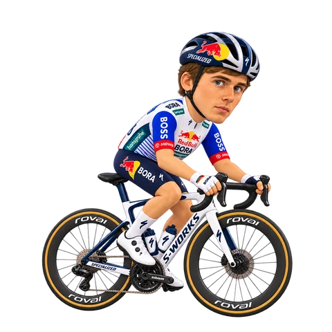 Illustration von Emil Herzog im 2026er Trikot von Red Bull–BORA–hansgrohe