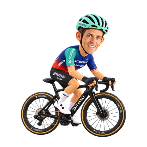 Illustration von Gregor Mühlberger im 2026er Trikot von Decathlon CMA CGM