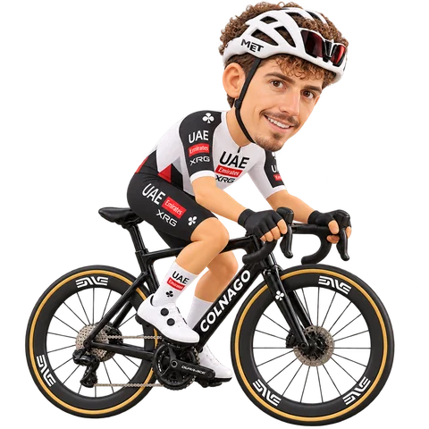 Illustration von Ivo Oliveira im 2026er Trikot von UAE Team Emirates-XRG