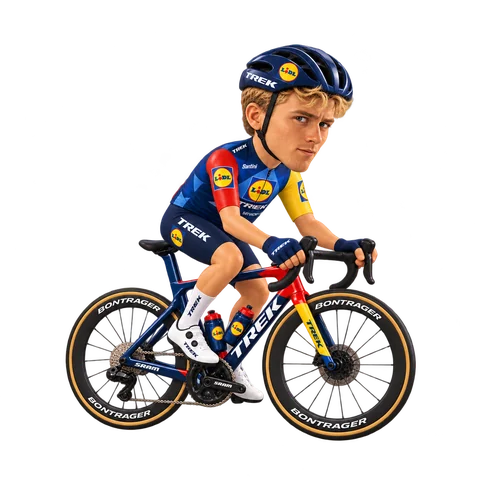 Illustration von Jakob Söderqvist im 2026er Trikot von Lidl–Trek