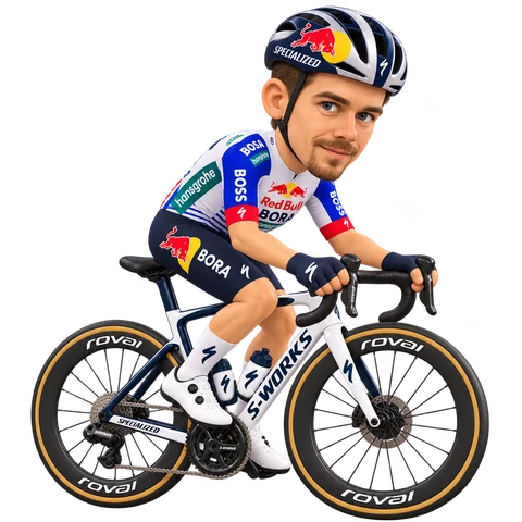 Illustration de Jan Tratnik dans la tenue 2026 de Red Bull–BORA–hansgrohe