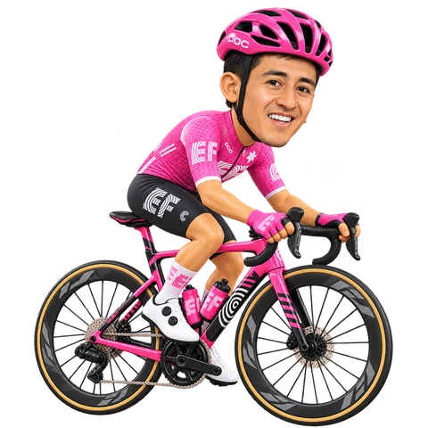 Illustration von Jefferson Alexander Cepeda im 2026er Trikot von EF Education-EasyPost