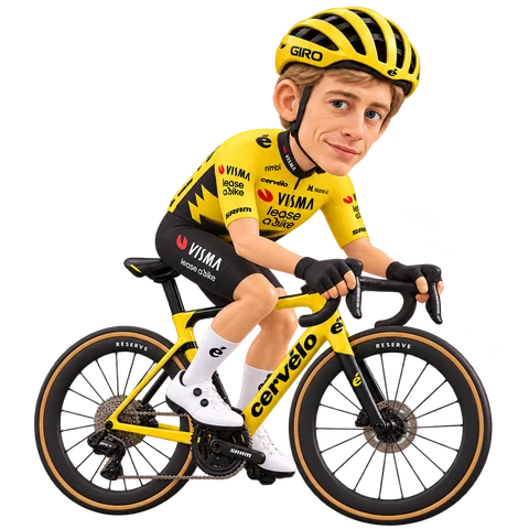 Illustration von Jonas Vingegaard im 2026er Trikot von Team Visma | Lease a Bike