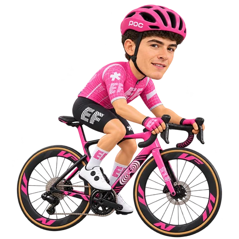 Illustration von Markel Beloki im 2026er Trikot von EF Education-EasyPost