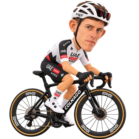 Illustration von Nils Politt im 2026er Trikot von UAE Team Emirates-XRG