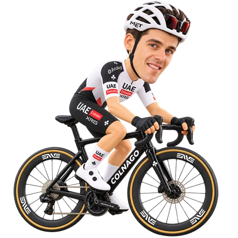 Illustration von Pavel Sivakov im 2026er Trikot von UAE Team Emirates-XRG