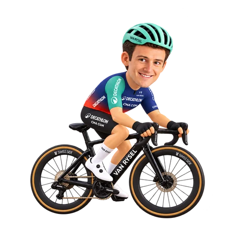 Illustration von Pierre Gautherat im 2026er Trikot von Decathlon CMA CGM