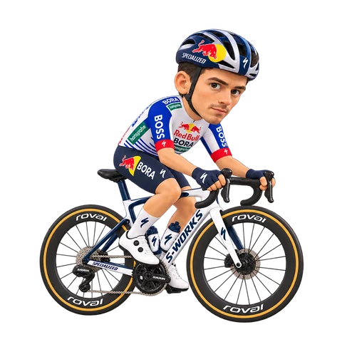 Illustration de Primož Roglič dans la tenue 2026 de Red Bull–BORA–hansgrohe
