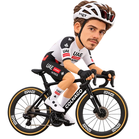 Illustration von Rui Oliveira im 2026er Trikot von UAE Team Emirates-XRG